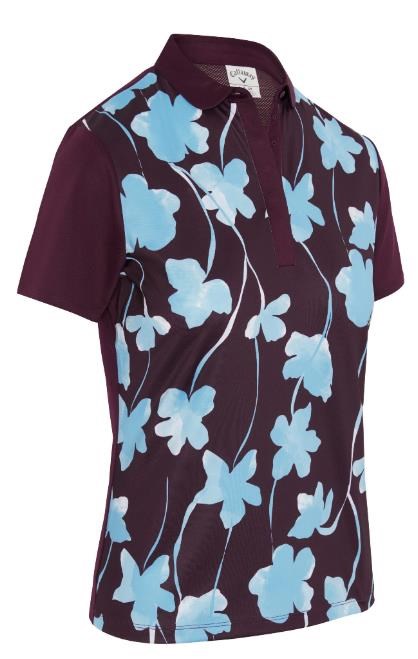 Callaway Stemmed Floral dámské polo, potent purple