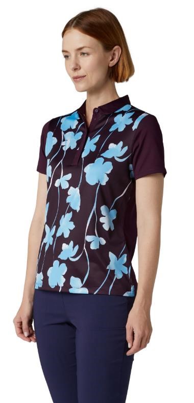 Callaway Stemmed Floral dámské polo, potent purple