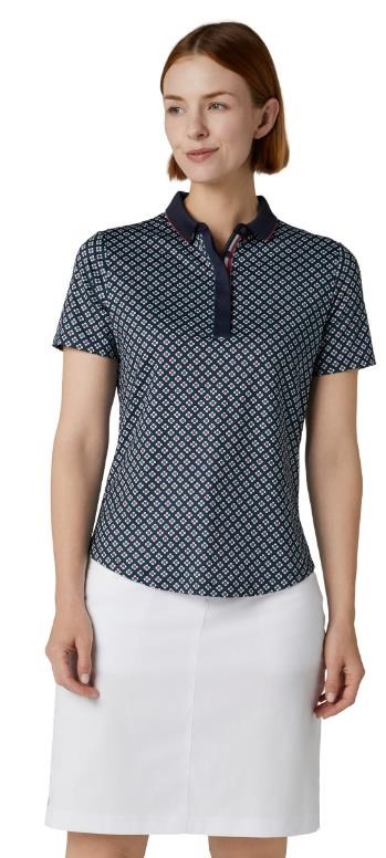 Callaway Mini Geo Floral dámské polo, tmavě modré