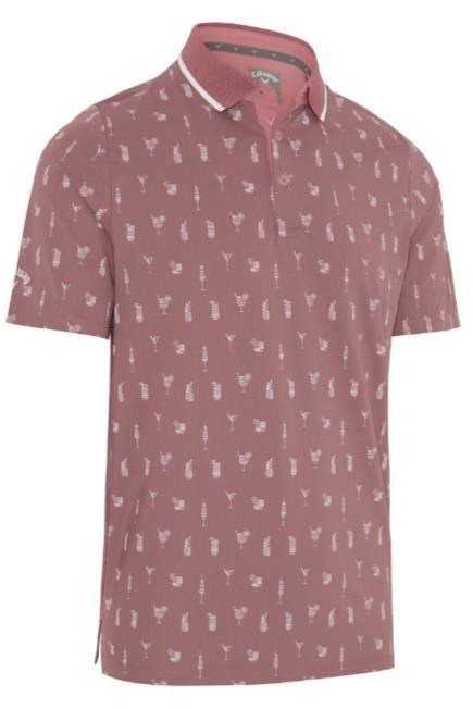 Callaway Geo Cocktail Print pánské polo, mesa rose