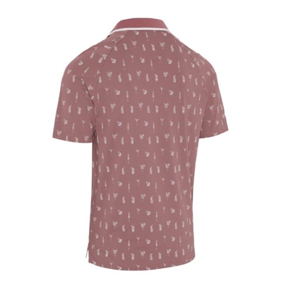 Callaway Geo Cocktail Print pánské polo, mesa rose