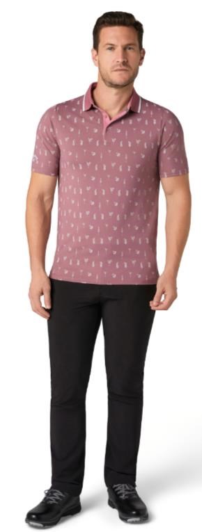 Callaway Geo Cocktail Print pánské polo, mesa rose