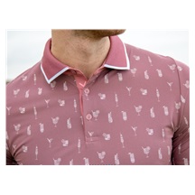 Callaway Geo Cocktail Print pánské polo, mesa rose