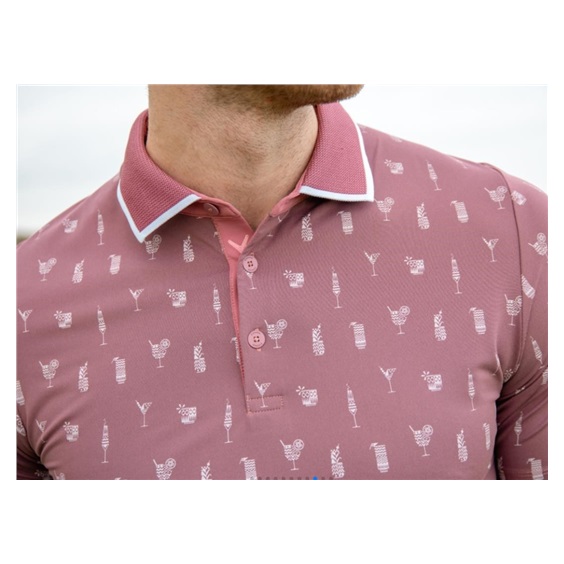 Callaway Geo Cocktail Print pánské polo, mesa rose
