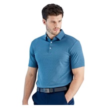 PING Geo Camo pánské polo, blue fusion multi