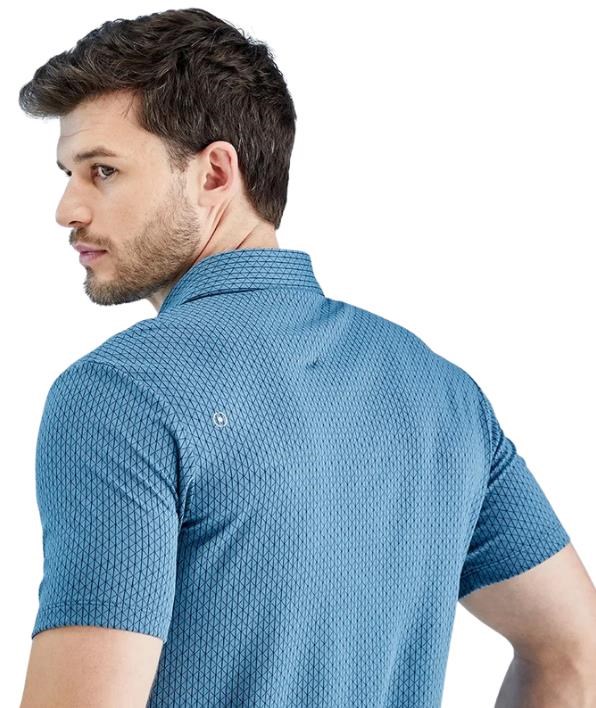 PING Geo Camo pánské polo, blue fusion multi
