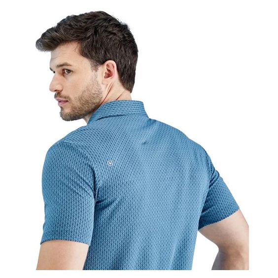 PING Geo Camo pánské polo, blue fusion multi