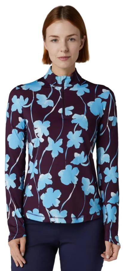 Callaway Stemmed Floral Sun Protection dámský top, potent purple
