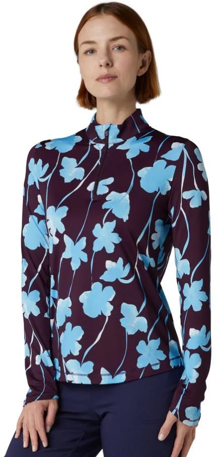 Callaway Stemmed Floral Sun Protection dámský top, potent purple