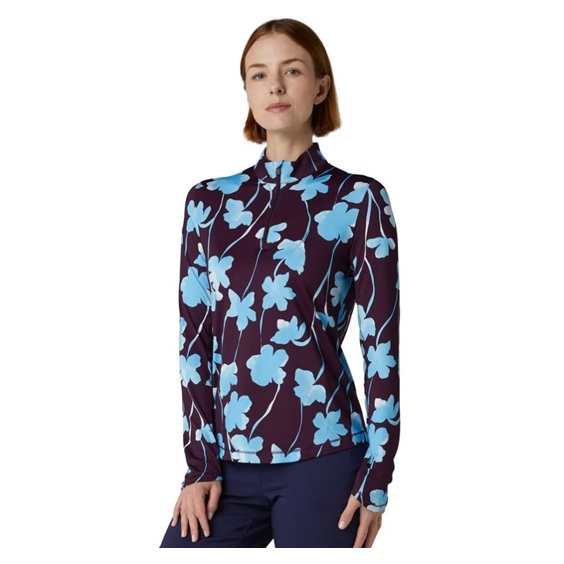 Callaway Stemmed Floral Sun Protection dámský top, potent purple