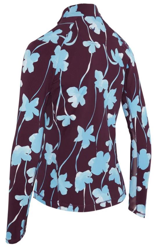 Callaway Stemmed Floral Sun Protection dámský top, potent purple