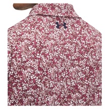 Under Armour Playoff 3.0 Printed pánské polo, tourmaline pink/dark maroon/midnight navy