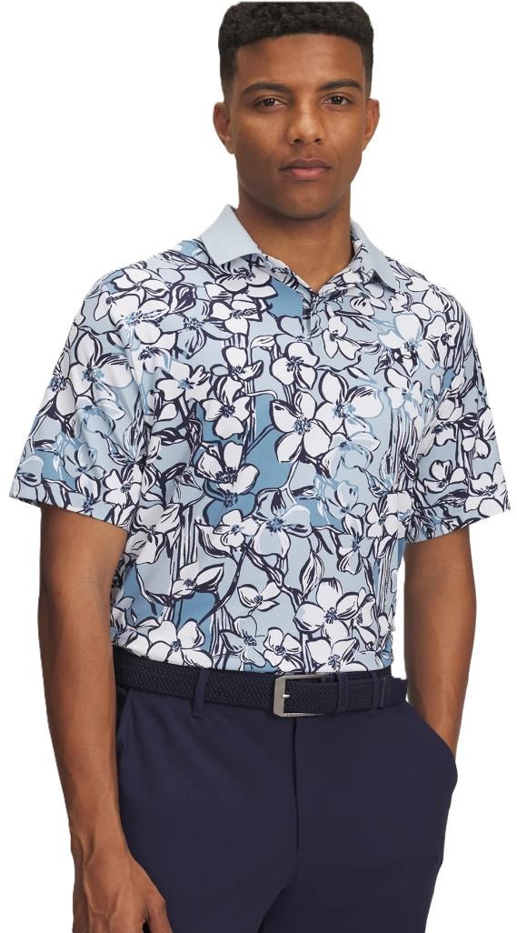 Under Armour Drive Chill Printed pánské polo, blue calm/midnight navy