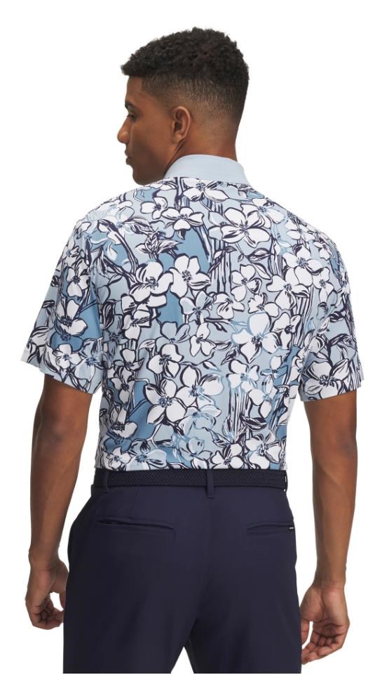Under Armour Drive Chill Printed pánské polo, blue calm/midnight navy