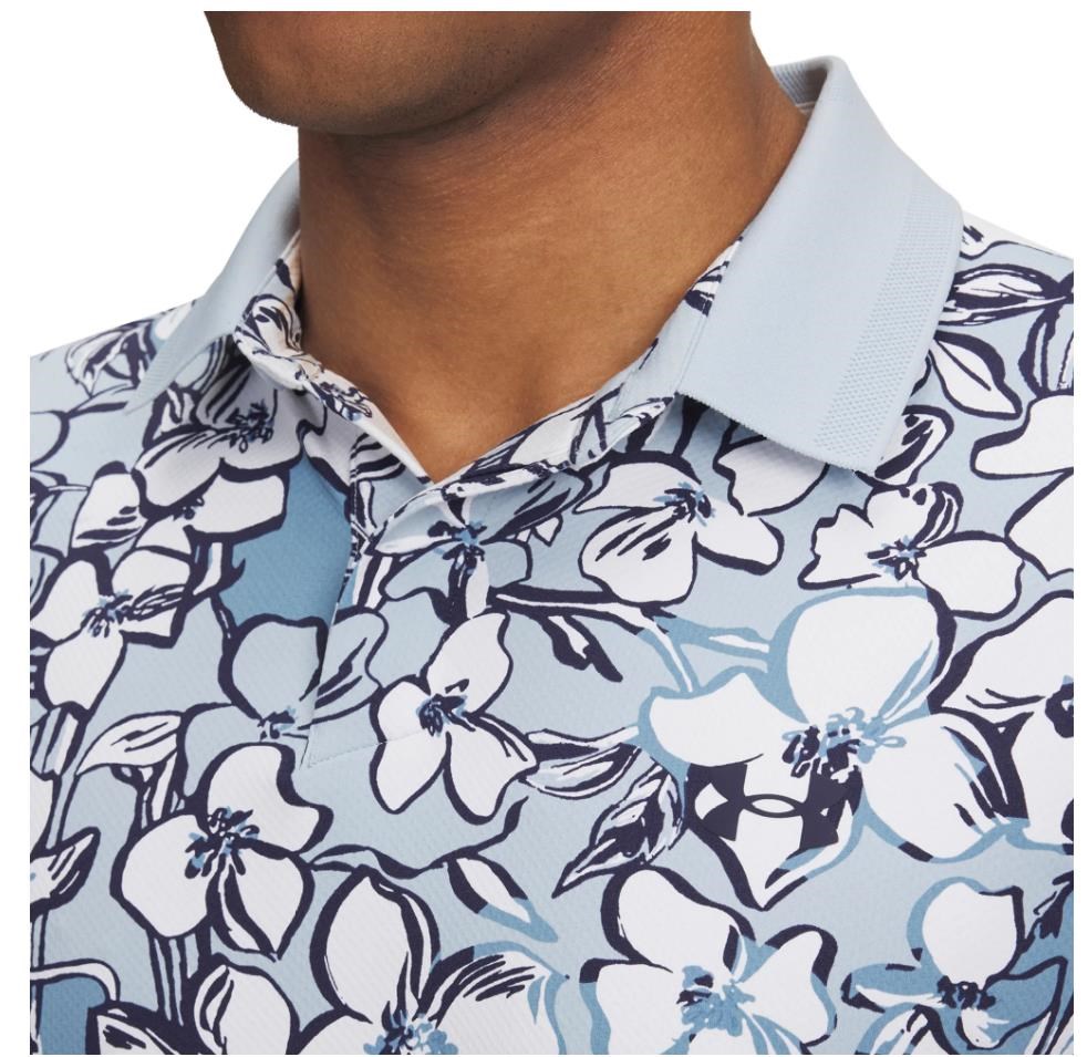 Under Armour Drive Chill Printed pánské polo, blue calm/midnight navy