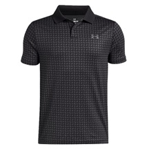 Under Armour Matchplay Printed dětské polo, black/castlerock