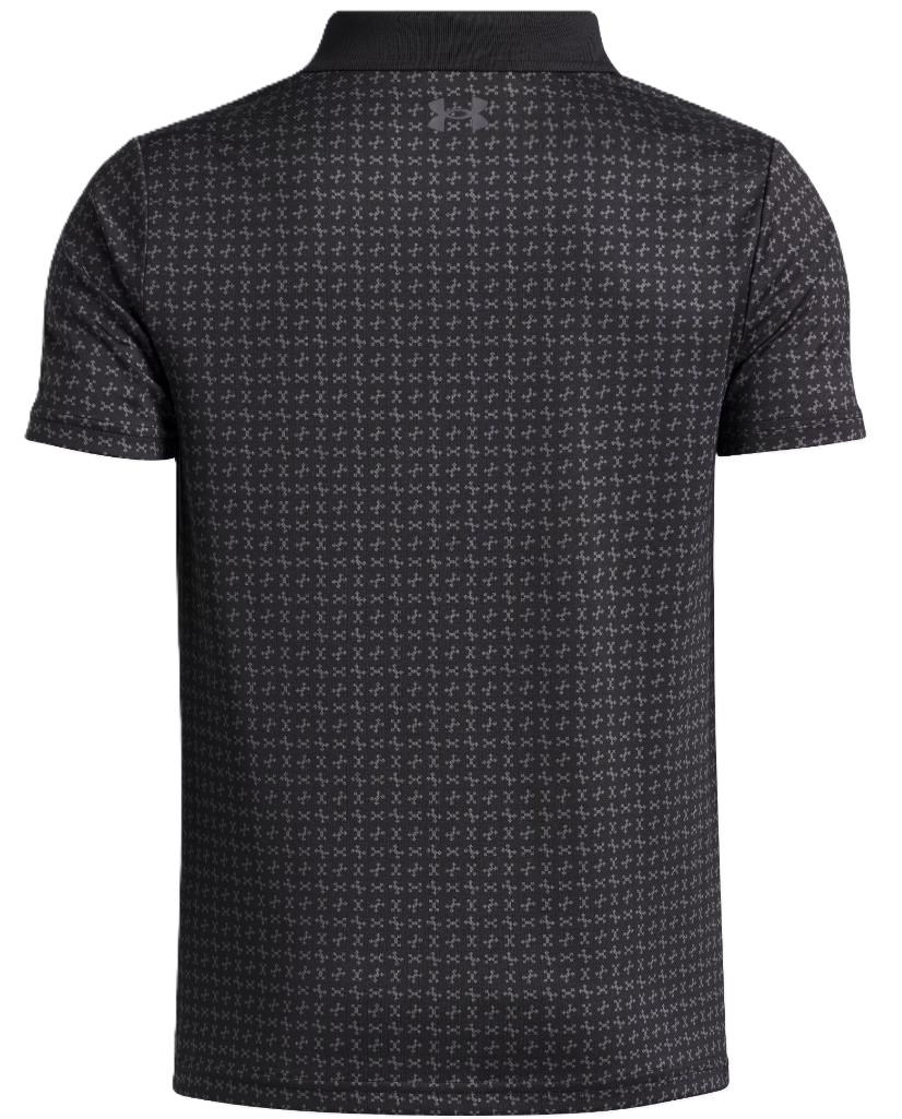 Under Armour Matchplay Printed dětské polo, black/castlerock