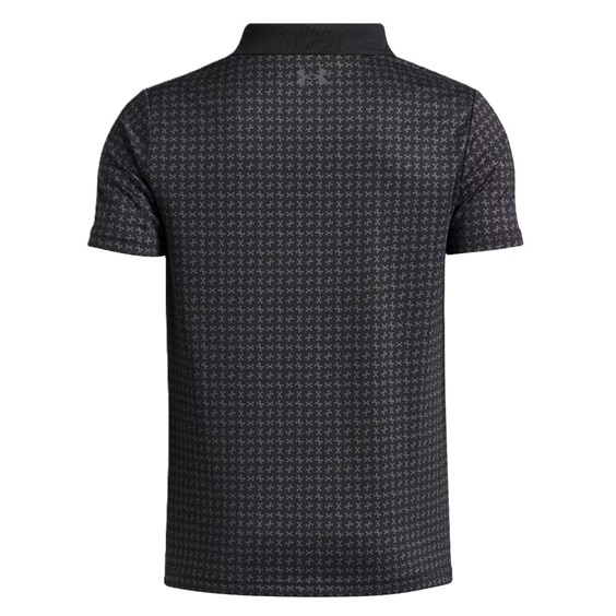 Under Armour Matchplay Printed dětské polo, black/castlerock