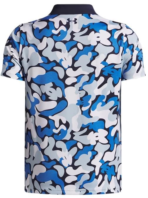 Under Armour Matchplay Printed dětské polo, midnight navy/blue atlantis
