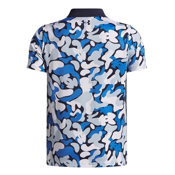 Under Armour Matchplay Printed dětské polo, midnight navy/blue atlantis