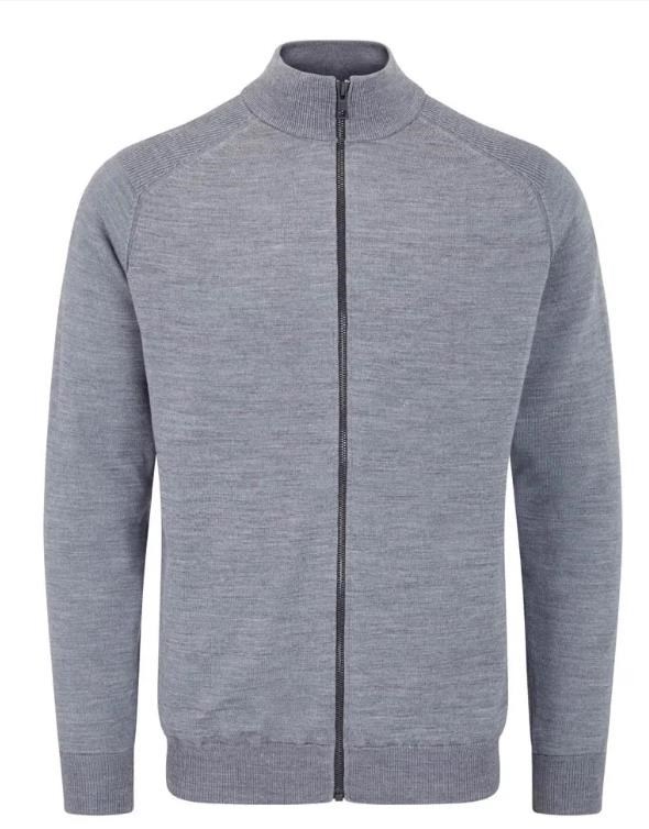 Ping Murphy Lined full zip pánský svetr, šedý