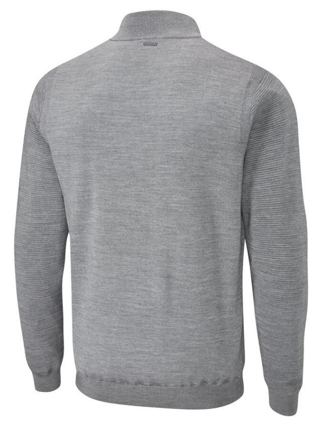 Ping Croy Lined Half Zip pánský svetr, french grey marl