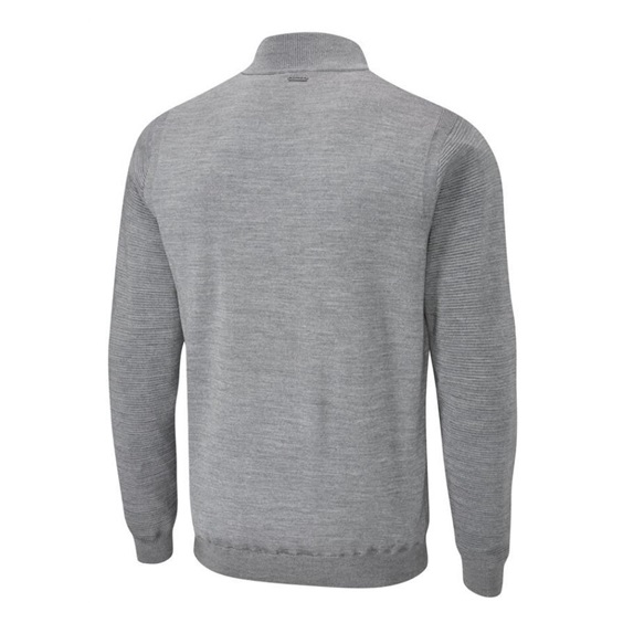 Ping Croy Lined Half Zip pánský svetr, french grey marl