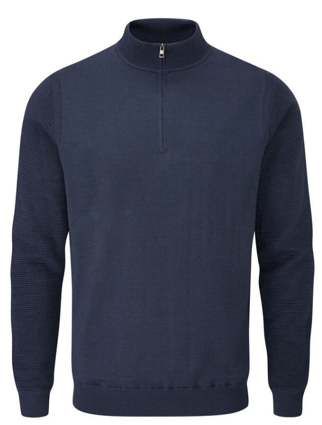 Ping Croy Lined Half Zip pánský svetr, oxford blue