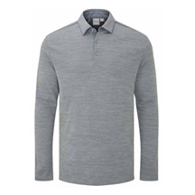 Ping Creek long sleeve pánské polo, rock melange