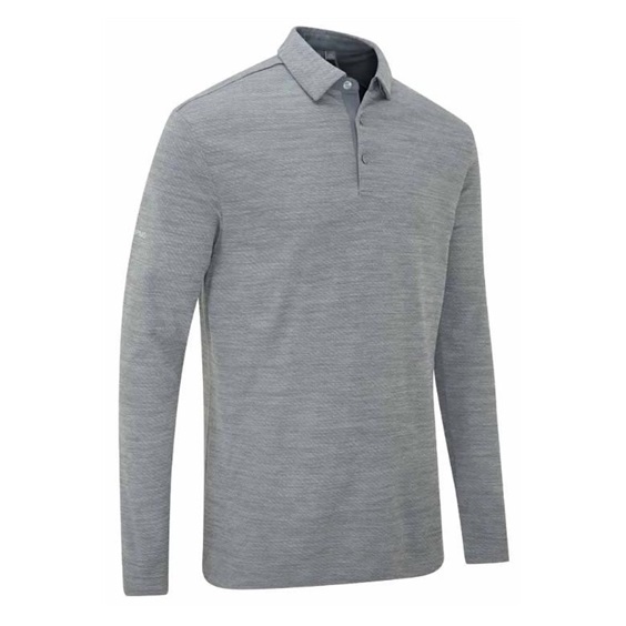 Ping Creek long sleeve pánské polo, rock melange