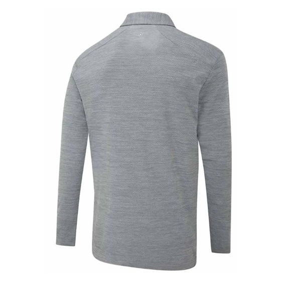 Ping Creek long sleeve pánské polo, rock melange