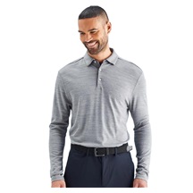 Ping Creek long sleeve pánské polo, rock melange