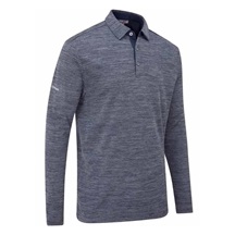 Ping Creek long sleeve pánské polo, navy melange