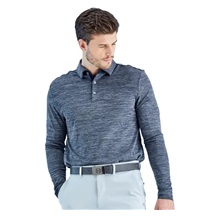 Ping Creek long sleeve pánské polo, navy melange