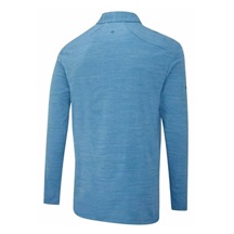 Ping Creek long sleeve pánské polo, tidal blue melange