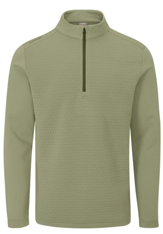 Ping Nolan Quarter Zip Fleece pánská mikina, lichen