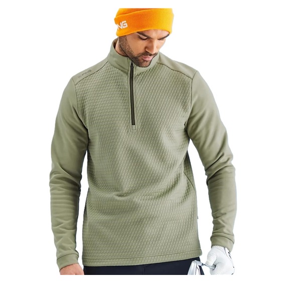 Ping Nolan Quarter Zip Fleece pánská mikina, lichen