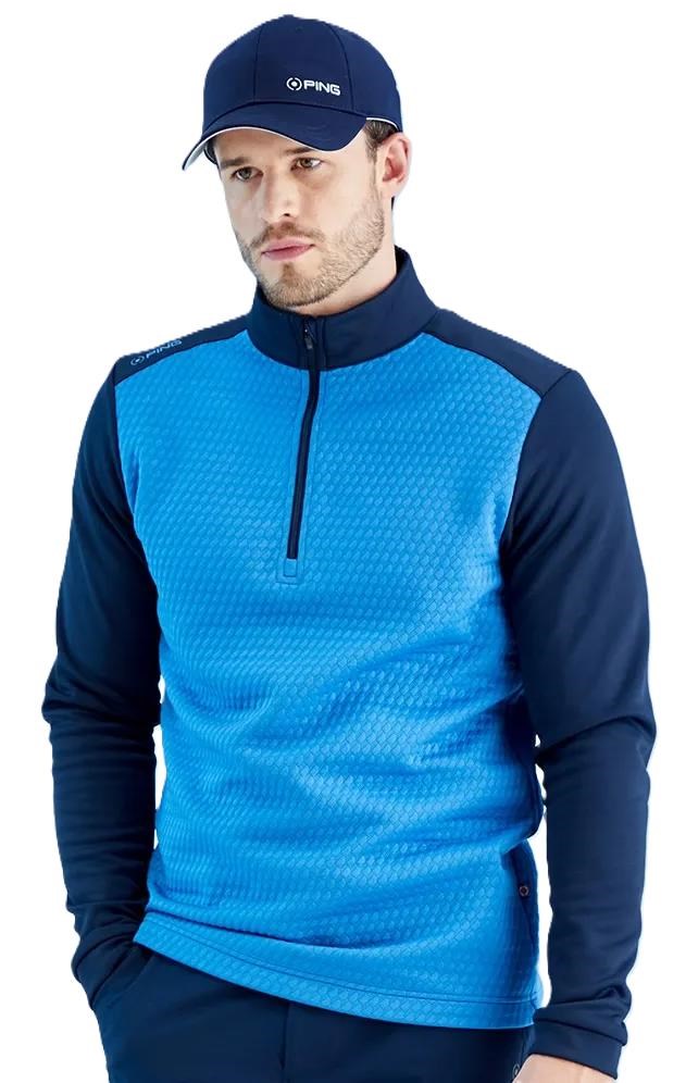 Ping Nolan Quarter Zip Fleece pánská mikina, modrá
