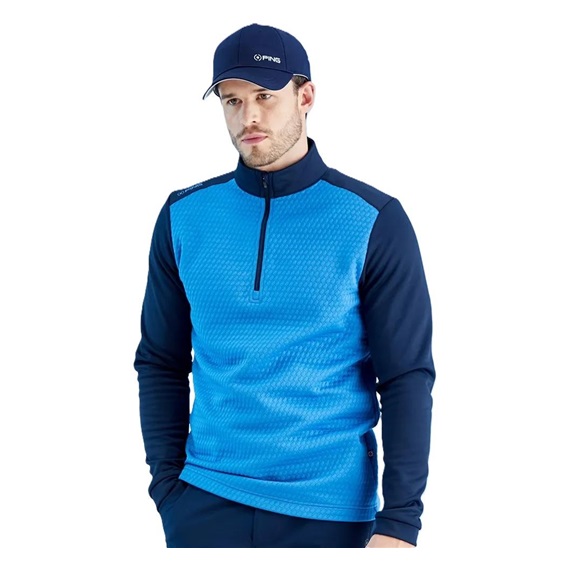 Ping Nolan Quarter Zip Fleece pánská mikina, modrá