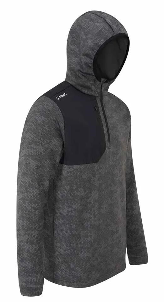 Ping Nexa Hooded half zip fleece pánská mikina, černá