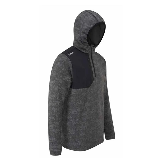 Ping Nexa Hooded half zip fleece pánská mikina, černá