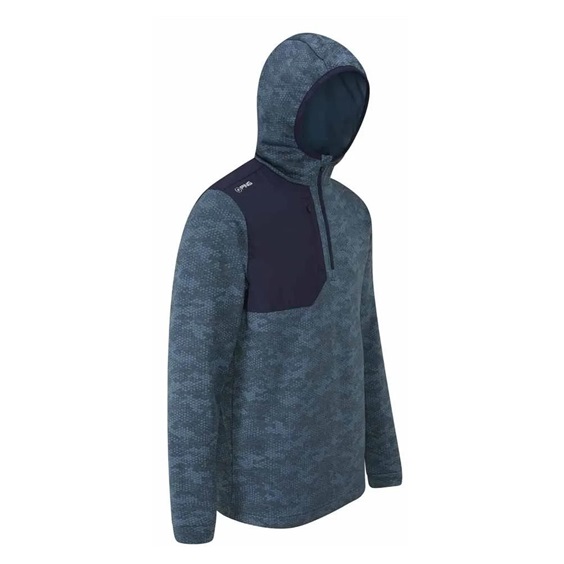 Ping Nexa Hooded half zip fleece pánská mikina, blue fusion/navy
