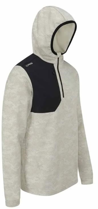 Ping Nexa Hooded half zip fleece pánská mikina, willow/black