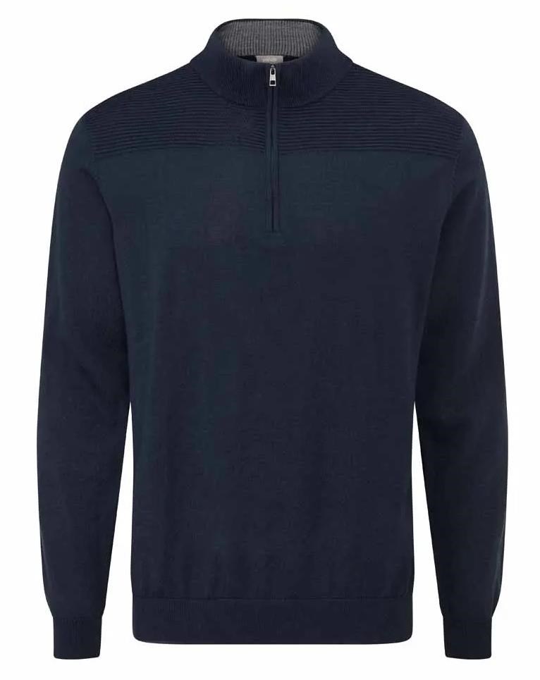 Ping Dorset Quarter zip pánský svetr, tmavě modrý