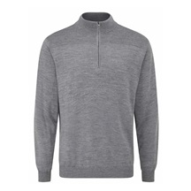 Ping Dorset Quarter zip pánský svetr, šedý