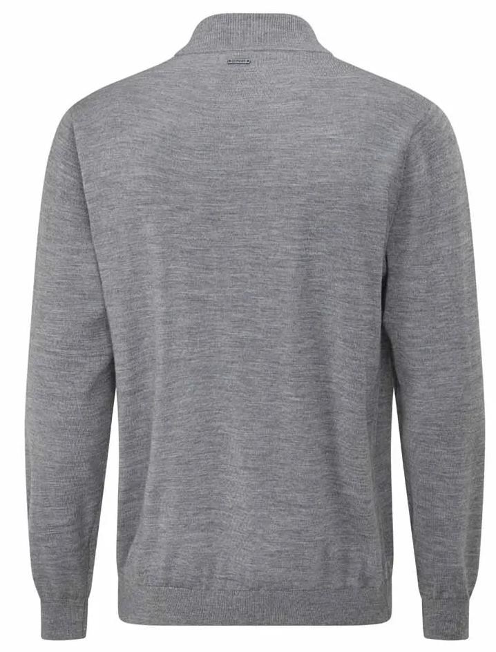 Ping Dorset Quarter zip pánský svetr, šedý