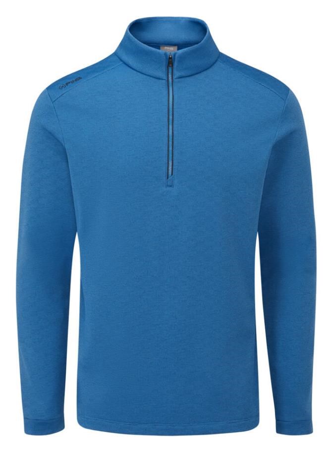 Ping Bexton half Zip fleece pánská mikina, tidal blue multi