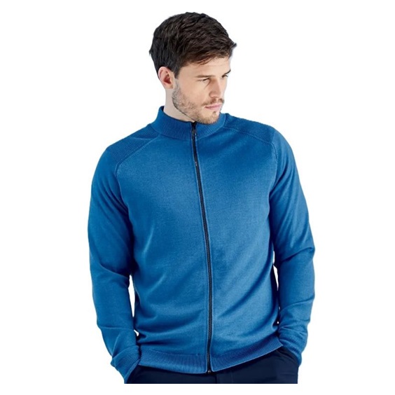 Ping Murphy Lined full zip pánský svetr, modrý