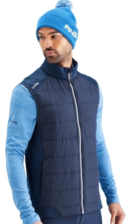 Ping Aiden Hybrid fleece pánská vesta, tmavě modrá
