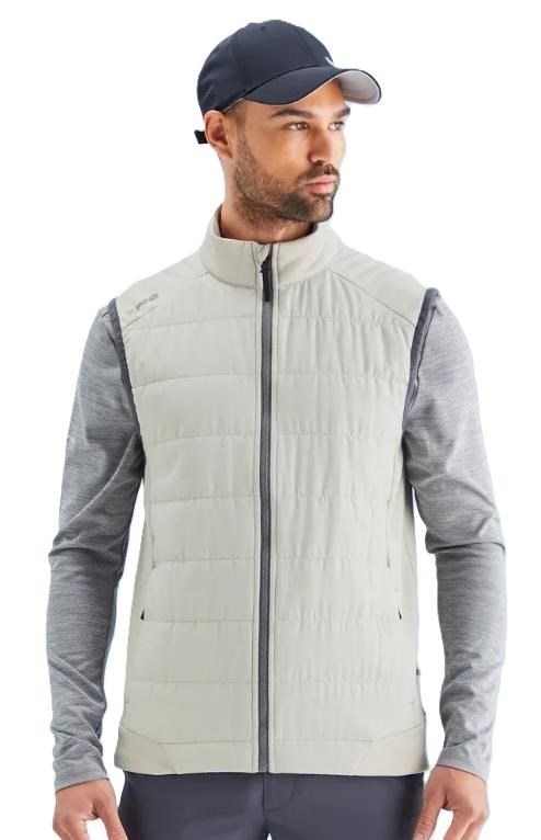 Ping Aiden Hybrid fleece pánská vesta, willow marl/willow